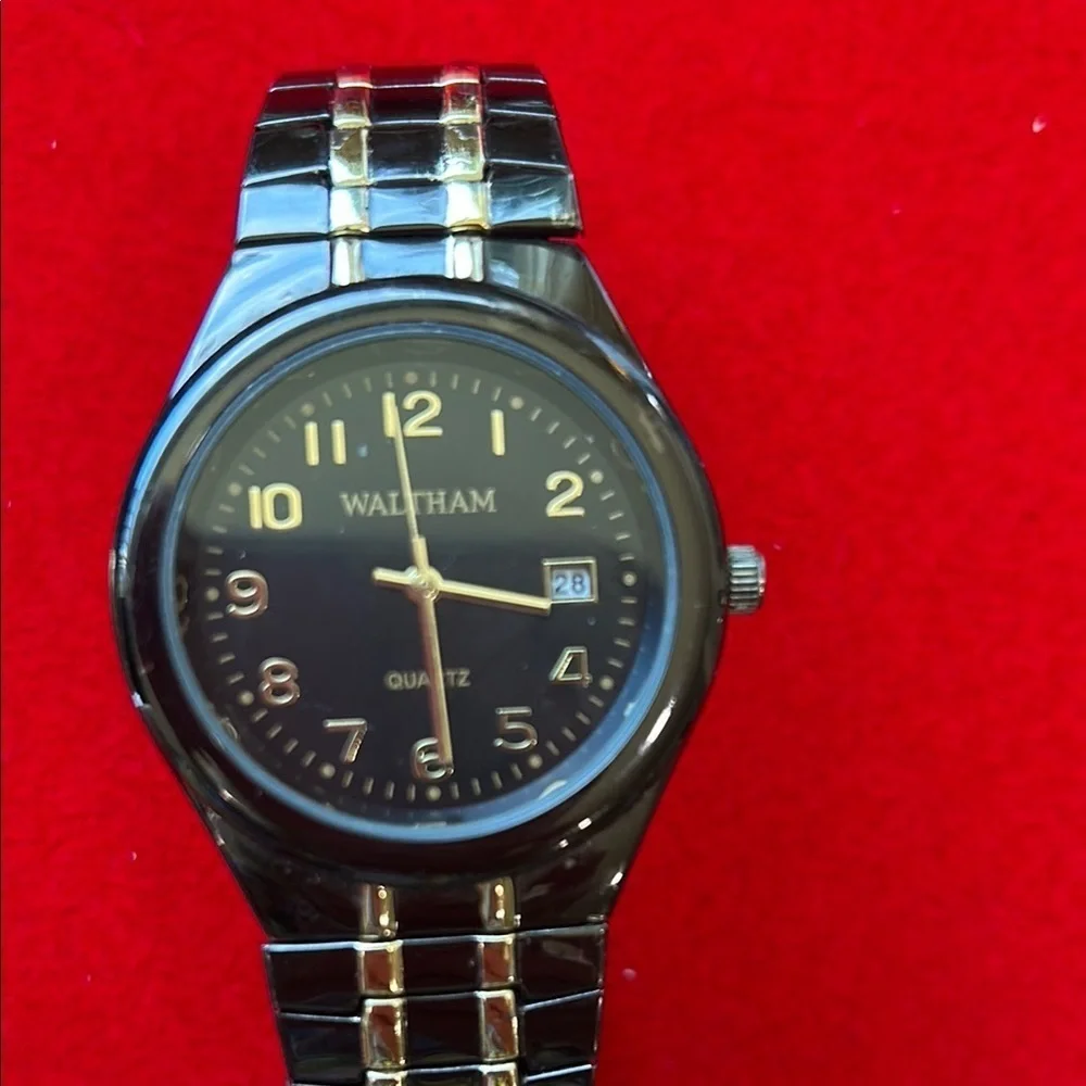 Waltham Black and Gold Men's Watch